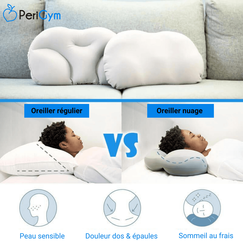 Oreiller de sommeil tête dans les nuages