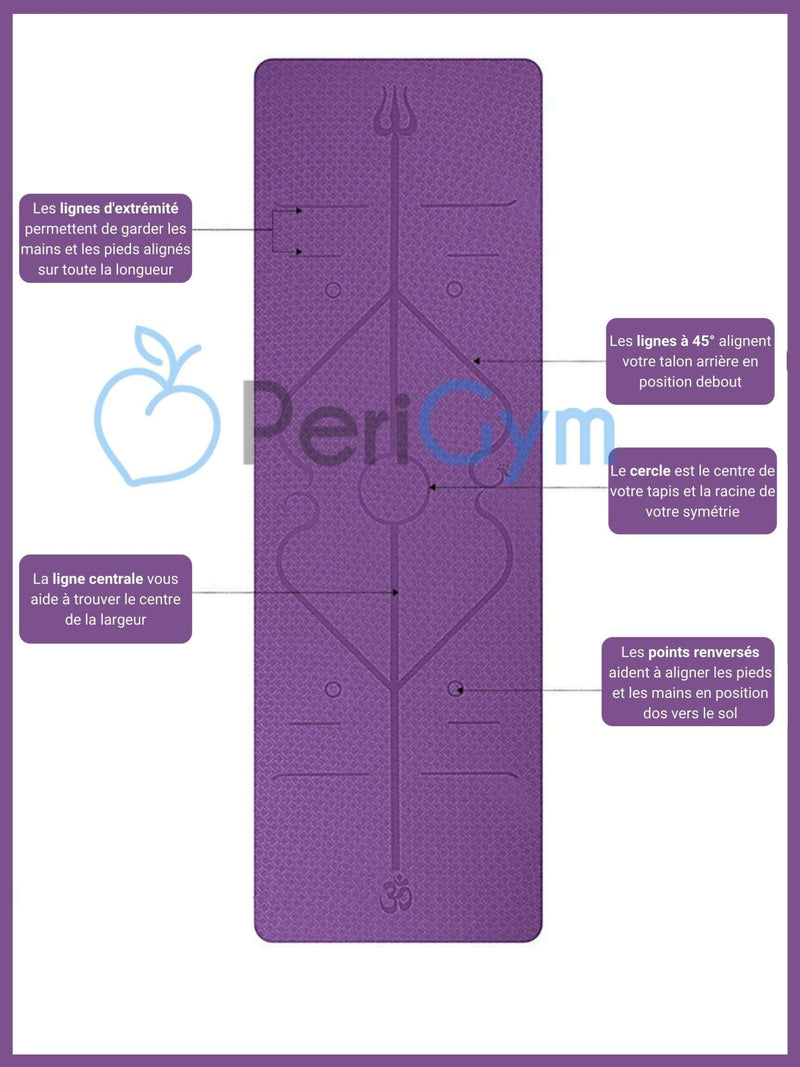 Perigym Tapis de yoga Ligné | Perigym™️